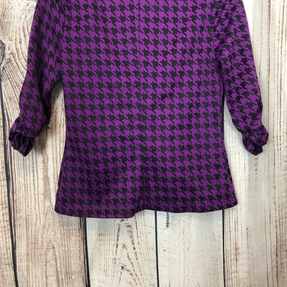 ๐3/$10๐ Purple Checkered Blazer 3/4 Sleeve Small - Picture 7 of 7